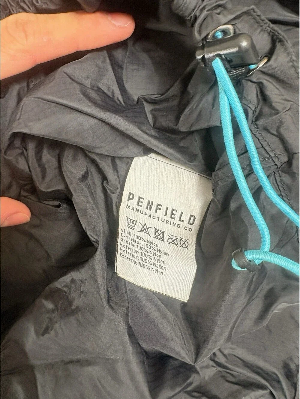 Penfield Manufacturing Co Black Pac Jac Men's Size M Windbreaker Jacket